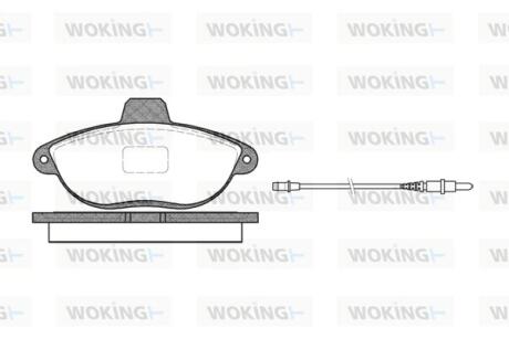 Колодки тормозные дисковые WOKING P7023.02