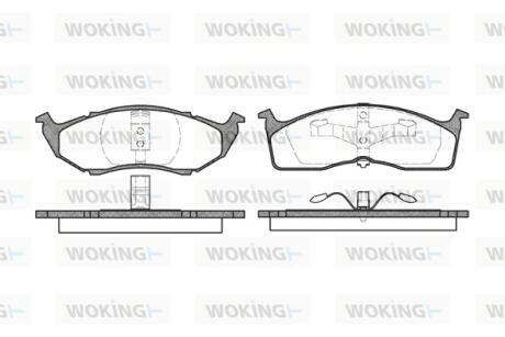 Колодки тормозные WOKING P7103.00