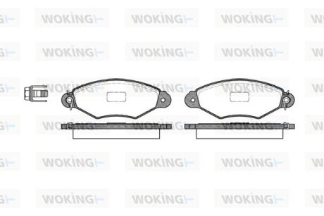 Колодки передні, 97- (тип Bosch) WOKING P7433.00
