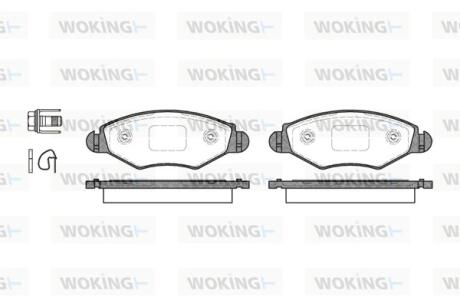 Колодки гальмівні дискові передні WOKING P7433.20
