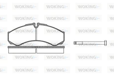 Колодки передние 35S E3 /перед-задн 35-10 E2 WOKING P7513.00