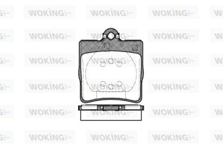 Колодки задние, 2.0-2.2CDI WOKING P7783.00