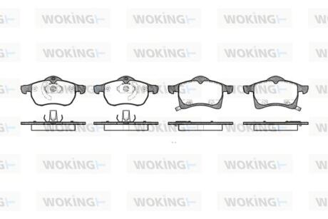 Колодки тормозные дисковые WOKING P7833.02