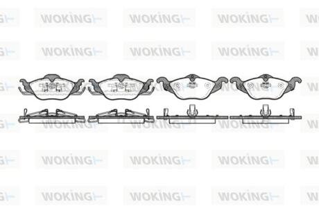 Колодки тормозные дисковые передние WOKING P7843.02