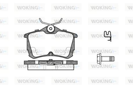 Колодки тормозные WOKING P7953.02