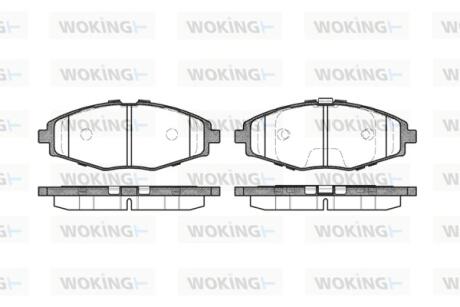 Колодки тормозные дисковые WOKING P7963.00
