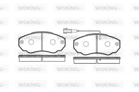 Колодки передние, 02-06 R15 (1.4t) WOKING P8603.01