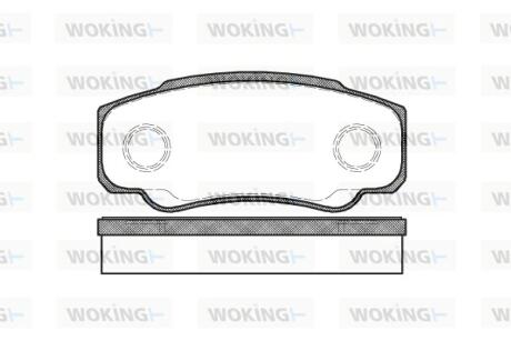 Колодки задние, 02-06 WOKING P8613.00