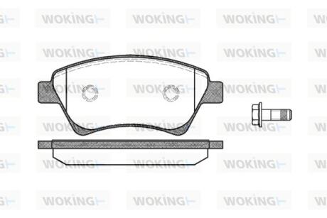 Колодки передні, 01- /Megane II / Scenic II 09.03- WOKING P8763.00