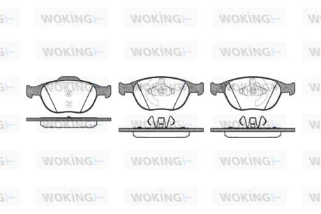 Колодки передние, 03- WOKING P8843.00
