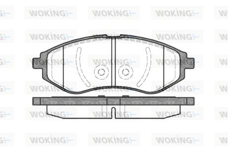 Колодки тормозные WOKING P8863.00