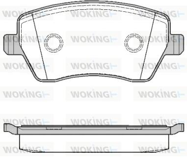 Гальмівні колодки перед Kangoo/Logan 08-/Duster 10- (TRW) WOKING P8873.00