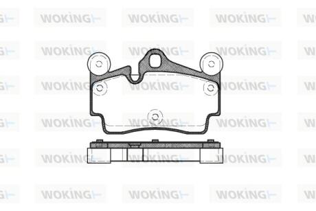 Колодки тормозные дисковые задние WOKING P8963.00