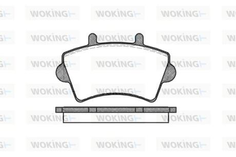 Колодки передние, 98-06 R16 (тип BOSCH) WOKING P9193.00