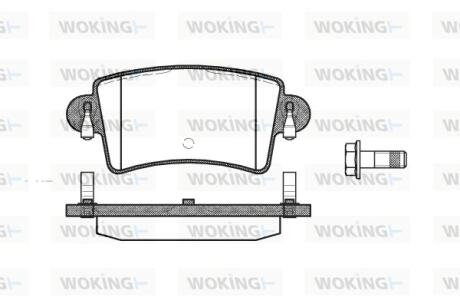 Колодки задние, 98-06 (тип BOSCH) WOKING P9333.00