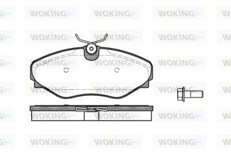 Колодки передние, 01- (тип LUCAS) WOKING P9343.20