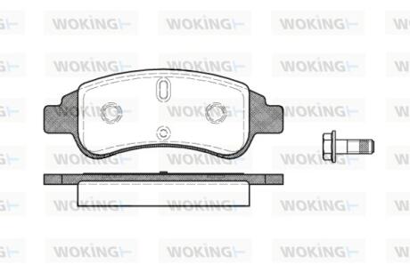 Колодки передние, 01- (тип Bosch) WOKING P9403.30