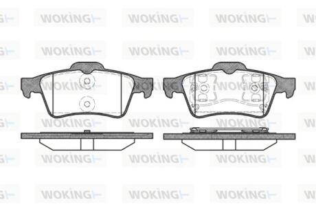 Колодки тормозные дисковые WOKING P9423.00
