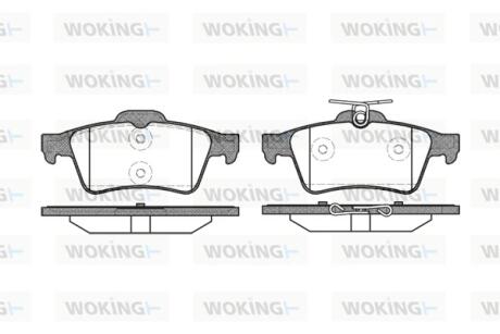 Гальмівні колодки зад. C-MAX/VECTRA/LAGUNA/LEON /IBIZA/C30/C70/V40 1.6-2.8 04- WOKING P9423.20