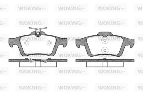 Колодки тормозные дисковые задние WOKING P9423.30