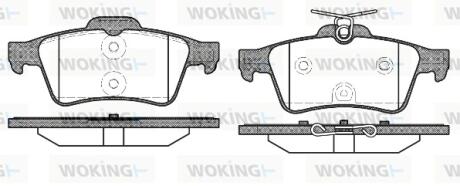 Колодки тормозные дисковые задние WOKING P9423.40