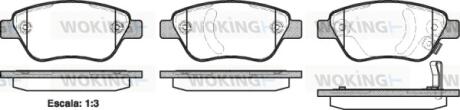 Колодки тормозные перед, (малые) 05- WOKING P9583.31