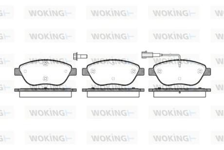 Колодки тормозные дисковые передние WOKING P9593.01