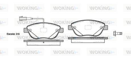 Колодки тормозные WOKING P9593.12