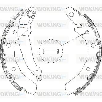 Колодки тормозные барабанные WOKING Z4086.00