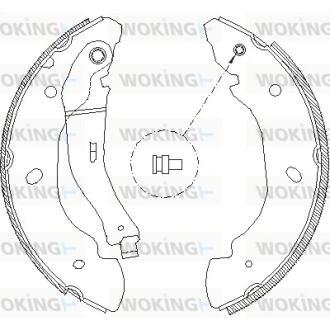 Колодки тормозные барабанные WOKING Z4107.00