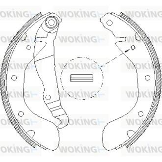 Колодки тормозные барабанные WOKING Z4307.00