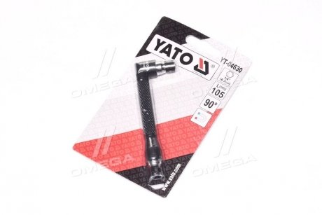Кутовий магнітний тримач для викруткових насадок 1/4" 105 мм YATO YT-04630