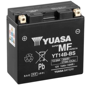МОТО 12V 12,6Ah MF VRLA Battery YT14B-BS(сухозаряжений) YUASA YT14BBS