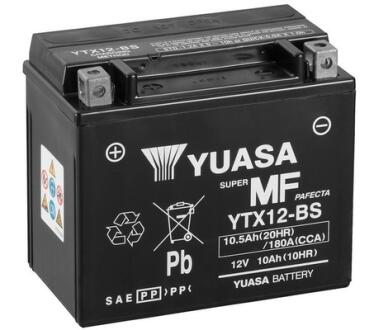 МОТО 12V 10,5Ah MF VRLA Battery YTX12-BS(сухозаряжений) YUASA YTX12BS