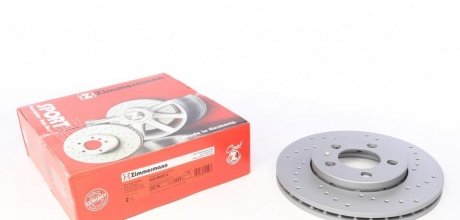 Тормозные диски 256 мм ZIMMERMANN 100.1233.52 (фото 1)