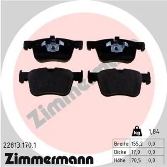 Колодки тормозные дисковые ZIMMERMANN 22813.170.1