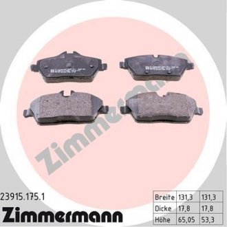 Комплект гальмівних колодок ZIMMERMANN 239151751