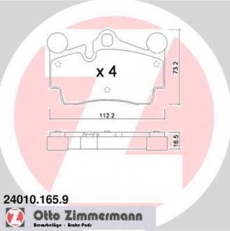 Колодки гальмівні дискові ZIMMERMANN 24010.165.9