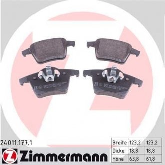 Колодки гальмівні дискові ZIMMERMANN 24011.177.1