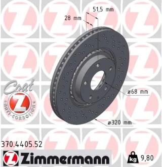 Фото диск гальмівний Sport Z ZIMMERMANN 370440552 Диск гальмівний Sport Z ZIMMERMANN 370440552