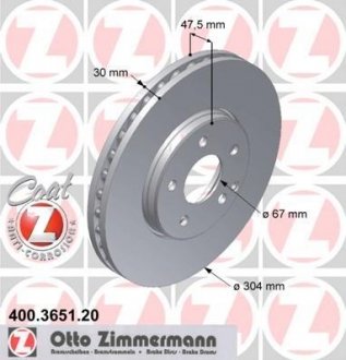 Тормозные диски ZIMMERMANN 400365120 (фото 1)