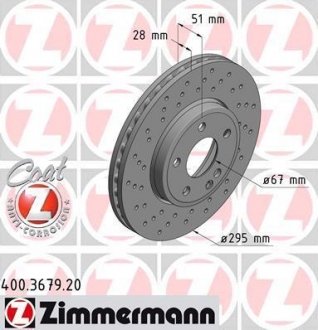 Диск тормозной ZIMMERMANN 400.3679.20 (фото 1)