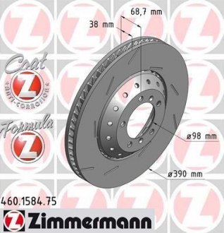Тормозные диски Formula Z ZIMMERMANN 460.1584.75 (фото 1)