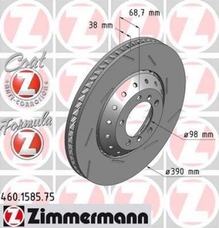 Тормозные диски Formula Z ZIMMERMANN 460.1585.75 (фото 1)