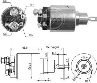 Реле втягивающего стартера ZM ZM1474