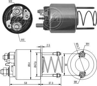Реле втягивающего стартера ZM ZM1592