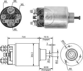 Реле втягивающего стартера ZM ZM1860