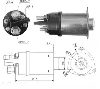 Втягивающее реле стартера ZM ZM2456
