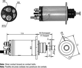 Реле втягивающего стартера ZM ZM2818