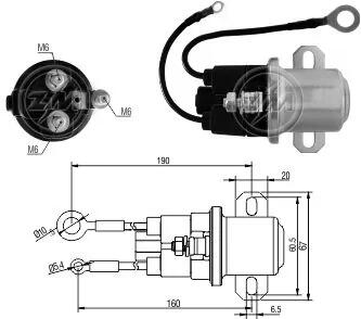 Реле втягивающего стартера ZM ZM3408